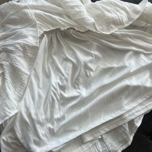 Musette Off White Halter Mini Sundress for Weddings - Picture 3 of 14